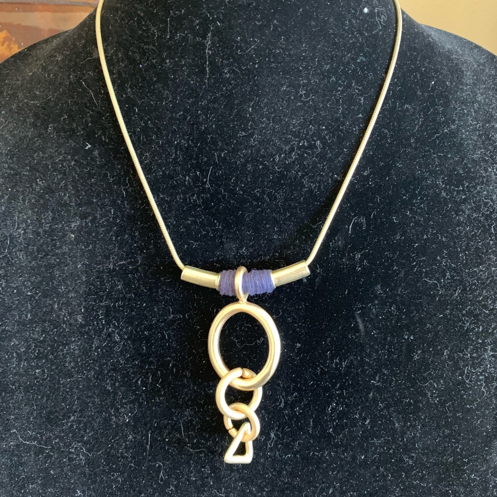 Gold and Navy Necklace